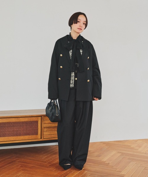 PUAL CE CIN（ピュアルセシン）の「ツイードライクニットカーディガン（カーディガン/ボレロ・レディース・ネイビー/アイボリー/ブラック系その他・FREE）」の12枚目の写真