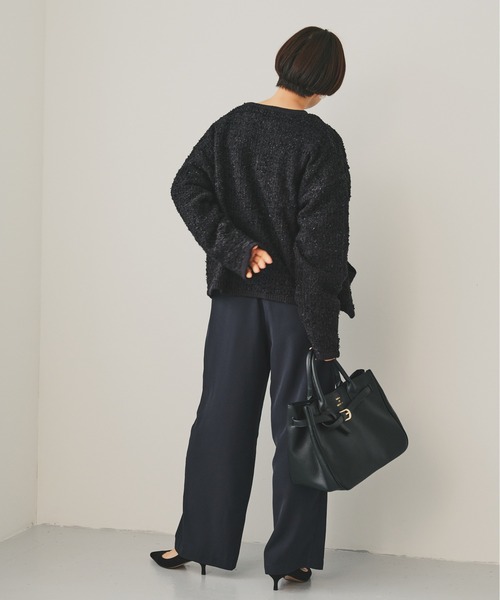 PUAL CE CIN（ピュアルセシン）の「ツイードライクニットカーディガン（カーディガン/ボレロ・レディース・ネイビー/アイボリー/ブラック系その他・FREE）」の16枚目の写真