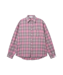 APOSTROPHE COMMA（アポストロフィコンマ）の「リバーシブルラベルポケットチェックシャツ_ピンク（シャツ/ブラウス）」