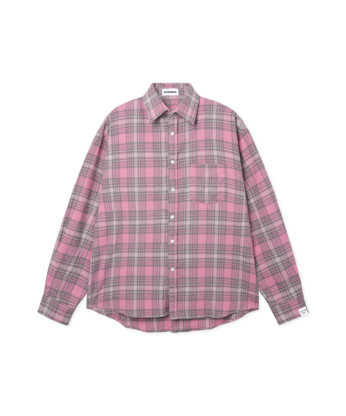 APOSTROPHE COMMA(アポストロフィコンマ)の「リバーシブルラベルポケットチェックシャツ_ピンク(シャツ/ブラウス・メンズ・その他・SMALL/MEDIUM/LARGE)」の2枚目の写真