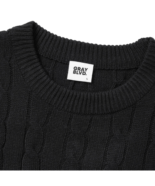 GRAYBLVD（グレイブラバット）の「アンナニットラウンドT GKCNT83 (ブラック)（ニット/セーター・レディース・ブラック・MEDIUM/LARGE）」の4枚目の写真