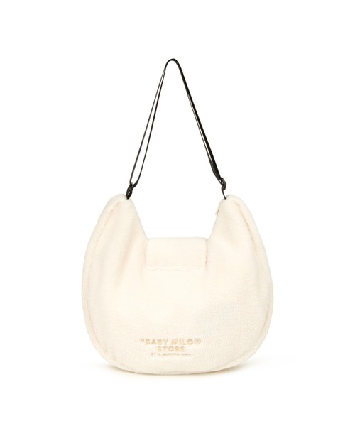 A BATHING APE（アベイシングエイプ）の「BABY MILO FAUX FUR LARGE TOTE BAG（トートバッグ・メンズ・アイボリー・FREE）」の3枚目の写真