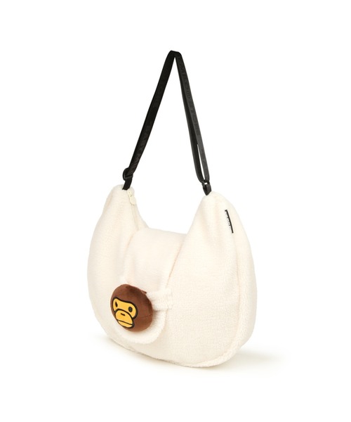 A BATHING APE（アベイシングエイプ）の「BABY MILO FAUX FUR LARGE TOTE BAG（トートバッグ・メンズ・アイボリー・FREE）」の2枚目の写真