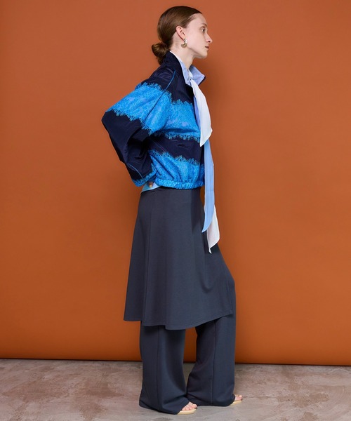 Side Gathered Wrap Skirt Pants/サイドギャザーラップスカートパンツ