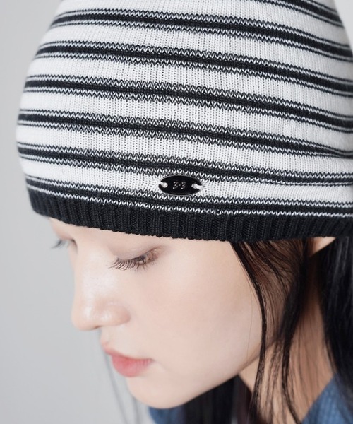 3.3 Field Trip （3.3フィールドトリップ）の「3.3 Field Trip／ボーダーニットビーニー（ニットキャップ/ビーニー・レディース・ライトブルー/アイボリー・FREE）」の15枚目の写真