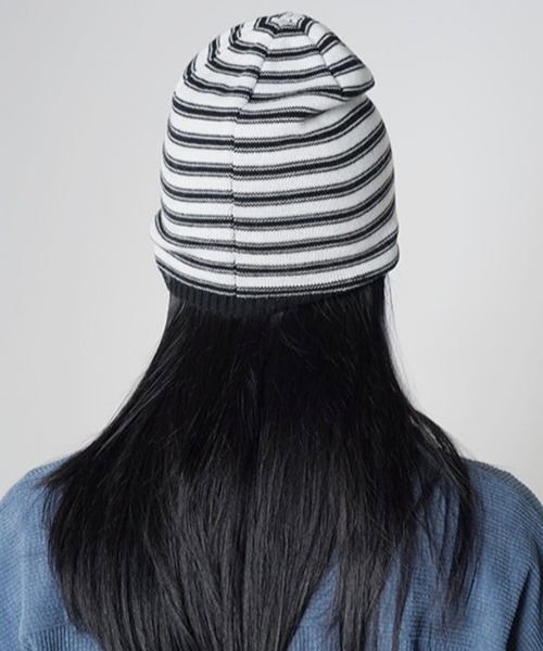 3.3 Field Trip （3.3フィールドトリップ）の「3.3 Field Trip／ボーダーニットビーニー（ニットキャップ/ビーニー・レディース・ライトブルー/アイボリー・FREE）」の17枚目の写真