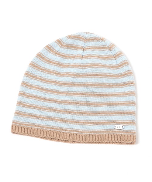 3.3 Field Trip （3.3フィールドトリップ）の「3.3 Field Trip／ボーダーニットビーニー（ニットキャップ/ビーニー・レディース・ライトブルー/アイボリー・FREE）」の19枚目の写真