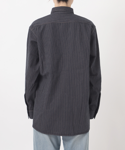 PAYDAY(ペイデイ)の「PAYDAY/ペイデイ 別注ヒッコリーシャツブルゾン(シャツ/ブラウス・レディース・ブルー/スミクロ・FREE)」の20枚目の写真