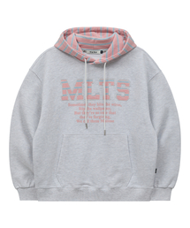 WaiKei | MLTS ストライプ フードパーカー メランジホワイト(パーカー)