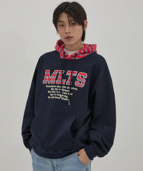 WaiKei(ワイケイ)の「MLTS ストライプ フードパーカー メランジホワイト(パーカー・レディース・その他・2/1)」の7枚目の写真