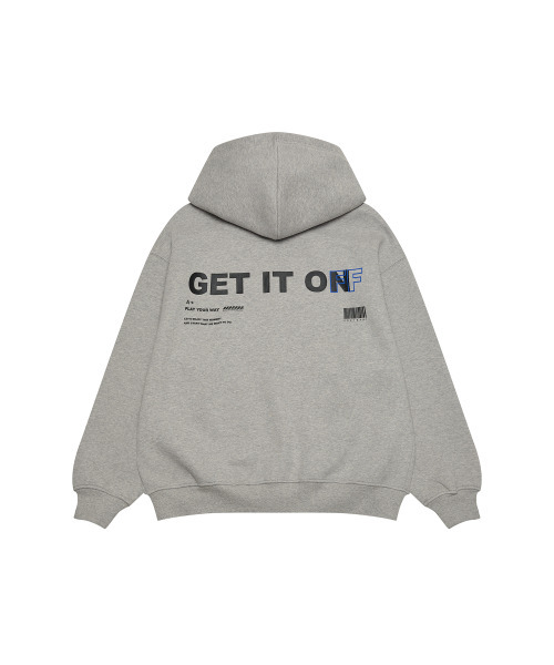 GET IT ON(ゲットイットオン)の「シグネチャー2WAYフードジップアップ_グレー(パーカー・メンズ・その他・F)」の4枚目の写真