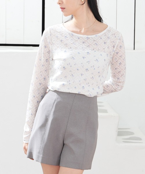 Honeys(ハニーズ)の「総レーストップス(Tシャツ/カットソー・レディース・ホワイト系その他/ホワイト/アイボリー/ブラック・L/M/S)」の3枚目の写真