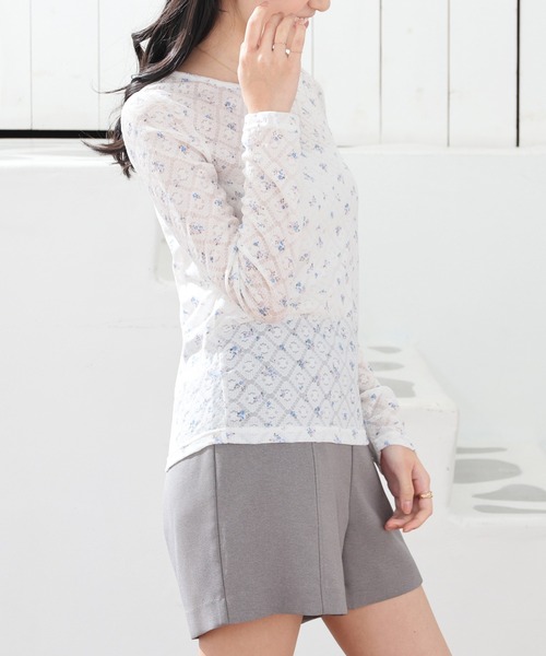 Honeys(ハニーズ)の「総レーストップス(Tシャツ/カットソー・レディース・ホワイト系その他/ホワイト/アイボリー/ブラック・L/M/S)」の18枚目の写真
