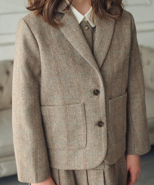 ウール混ヘリンボーンジャケット（テーラードジャケット）｜DRESCCO