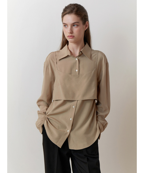 RE_L（リエル）の「Bay bustier blouse_2piece (khaki beige)（シャツ/ブラウス・レディース・その他・FREE）」の2枚目の写真