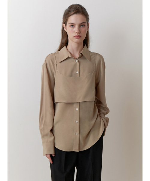RE_L（リエル）の「Bay bustier blouse_2piece (khaki beige)（シャツ/ブラウス・レディース・その他・FREE）」の4枚目の写真
