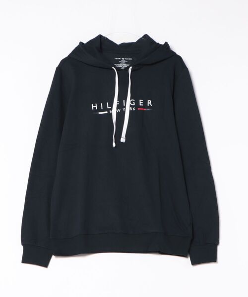 TOMMY HILFIGER(トミーヒルフィガー)の「TOMMY HILFIGER ロゴプルオーバーパーカー(パーカー・メンズ・グレー/ネイビー・X-LARGE/MEDIUM/LARGE)」の2枚目の写真