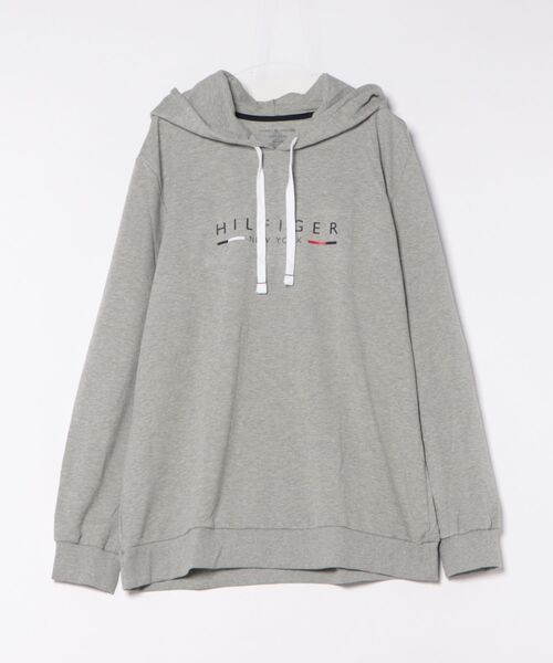 TOMMY HILFIGER(トミーヒルフィガー)の「TOMMY HILFIGER ロゴプルオーバーパーカー(パーカー・メンズ・グレー/ネイビー・X-LARGE/MEDIUM/LARGE)」の1枚目の写真