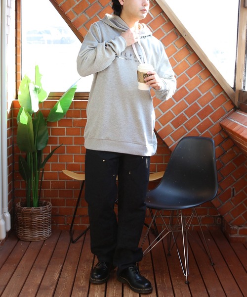 TOMMY HILFIGER(トミーヒルフィガー)の「TOMMY HILFIGER ロゴプルオーバーパーカー(パーカー・メンズ・グレー/ネイビー・X-LARGE/MEDIUM/LARGE)」の8枚目の写真