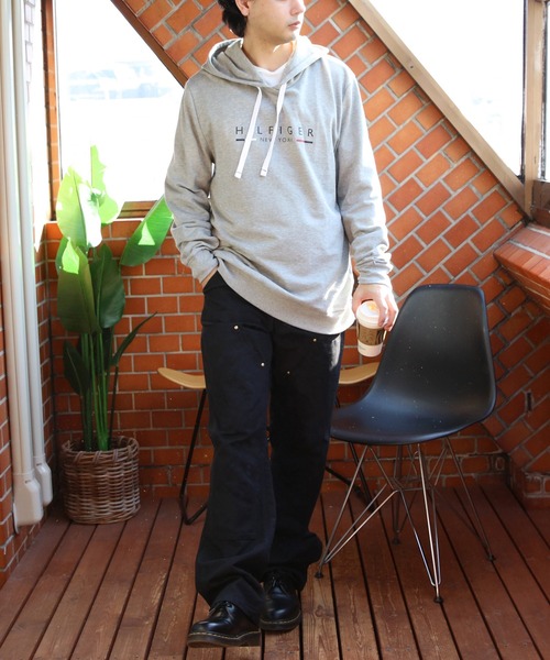 TOMMY HILFIGER(トミーヒルフィガー)の「TOMMY HILFIGER ロゴプルオーバーパーカー(パーカー・メンズ・グレー/ネイビー・X-LARGE/MEDIUM/LARGE)」の10枚目の写真