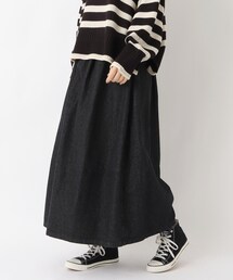 one'sterrace（ワンズテラス）の「デニム 9分丈バルーンスカート（デニムスカート）」