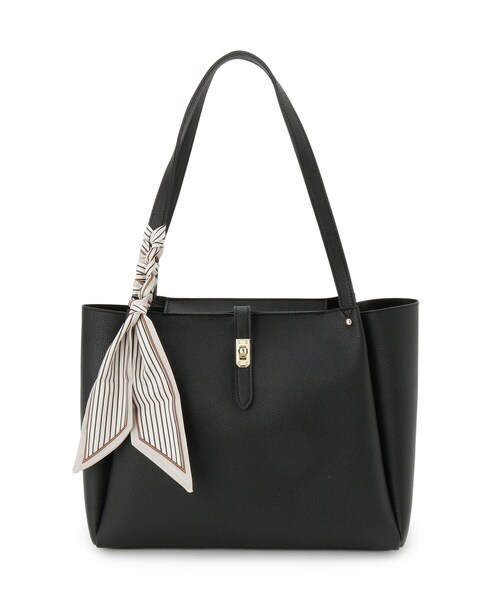 grove（グローブ）の「【人間工学/A4】タックベルトヒネリスカーフトート（トートバッグ・レディース・ブラック/アイボリー系4/ライトグレー・00）」の12枚目の写真