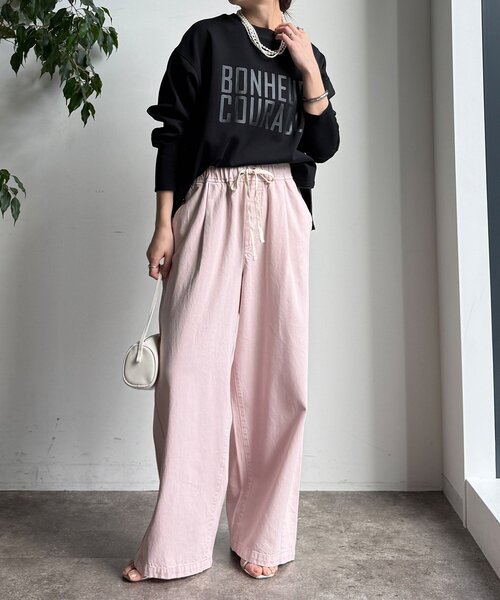 DouDou（ドゥドゥ）の「【WEB限定】ポンチサイドファスナーロゴプルオーバー（Tシャツ/カットソー・レディース・オフホワイト/カーキ/ブラック・FREE）」の15枚目の写真