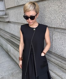 JENNE（ジェンヌ）の「ステッチ配色ジレ（その他トップス）」