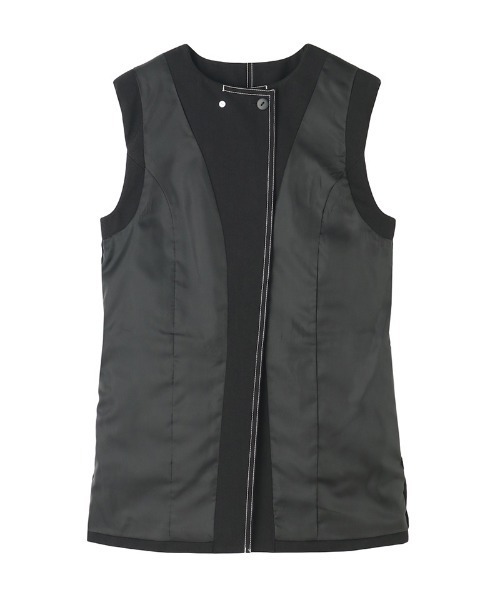 JENNE(ジェンヌ)の「ステッチ配色ジレ(その他トップス・レディース・ブラック/ホワイト・LARGE/MEDIUM/SMALL)」の15枚目の写真
