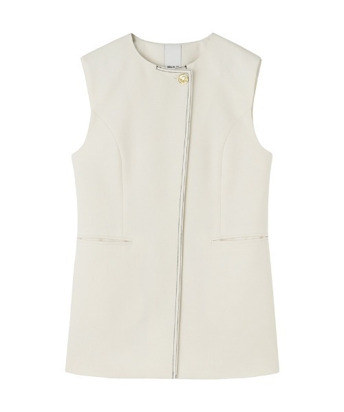 JENNE(ジェンヌ)の「ステッチ配色ジレ(その他トップス・レディース・ブラック/ホワイト・LARGE/MEDIUM/SMALL)」の16枚目の写真