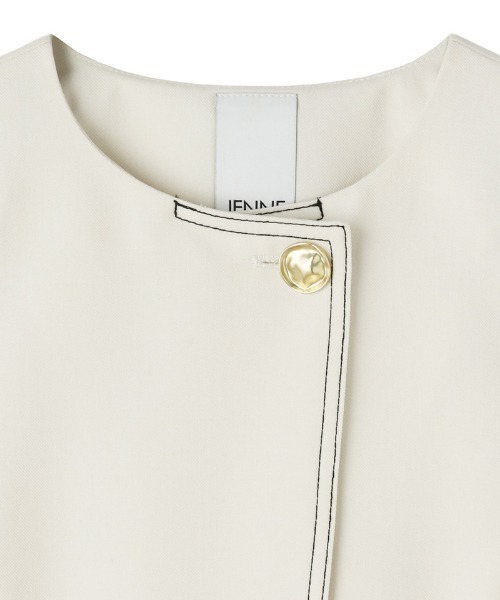 JENNE(ジェンヌ)の「ステッチ配色ジレ(その他トップス・レディース・ブラック/ホワイト・LARGE/MEDIUM/SMALL)」の18枚目の写真