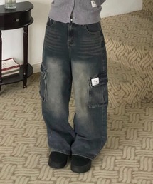 ◇COIRIS◇ブランド直輸入正規品/ルート カーゴ ワイド デニムパンツ ROUT CARGO WIDE DENIM PANTS