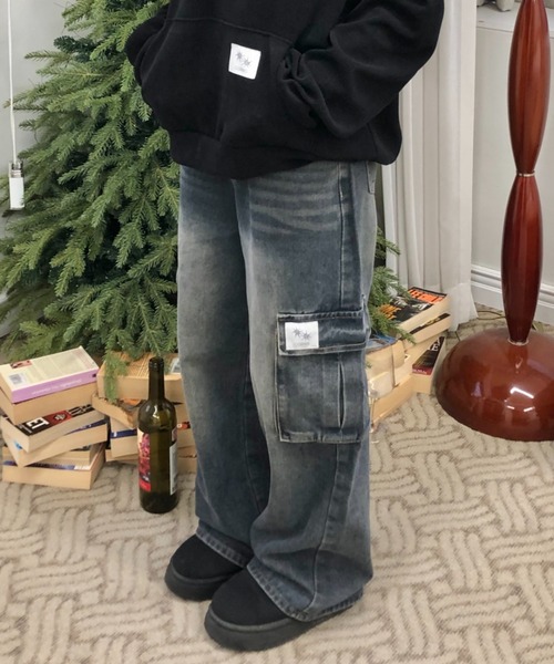 COIRIS_(コイリス)の「◇COIRIS◇ブランド直輸入正規品/ルート カーゴ ワイド デニムパンツ ROUT CARGO WIDE DENIM PANTS(デニムパンツ・レディース・ブルー系その他・M/S)」の3枚目の写真