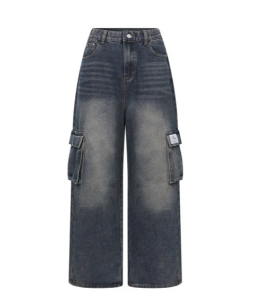 COIRIS_(コイリス)の「◇COIRIS◇ブランド直輸入正規品/ルート カーゴ ワイド デニムパンツ ROUT CARGO WIDE DENIM PANTS(デニムパンツ・レディース・ブルー系その他・M/S)」の7枚目の写真