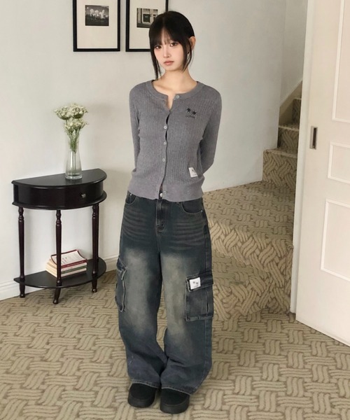 COIRIS_(コイリス)の「◇COIRIS◇ブランド直輸入正規品/ルート カーゴ ワイド デニムパンツ ROUT CARGO WIDE DENIM PANTS(デニムパンツ・レディース・ブルー系その他・M/S)」の4枚目の写真
