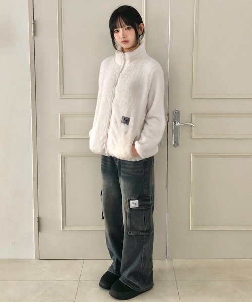 COIRIS_(コイリス)の「◇COIRIS◇ブランド直輸入正規品/ルート カーゴ ワイド デニムパンツ ROUT CARGO WIDE DENIM PANTS(デニムパンツ・レディース・ブルー系その他・M/S)」の5枚目の写真