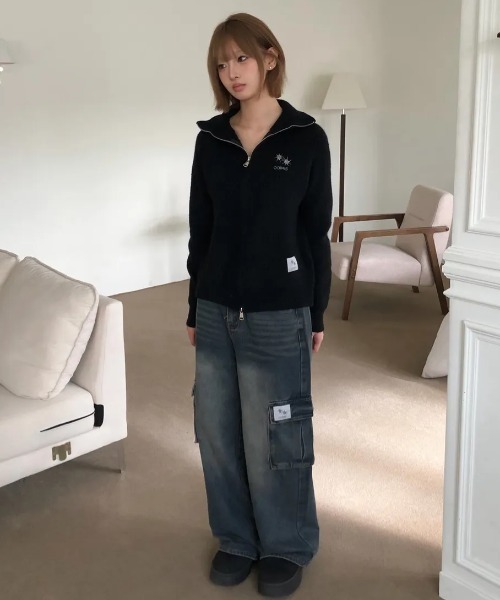COIRIS_(コイリス)の「◇COIRIS◇ブランド直輸入正規品/ルート カーゴ ワイド デニムパンツ ROUT CARGO WIDE DENIM PANTS(デニムパンツ・レディース・ブルー系その他・M/S)」の12枚目の写真