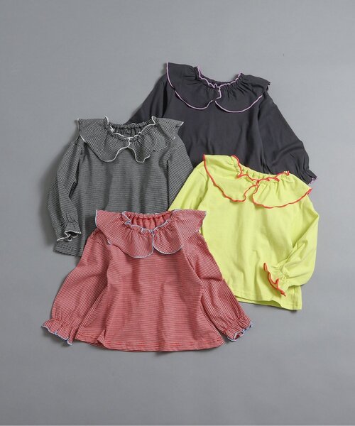 BREEZE（ブリーズ）の「【WEB限定】メローフリル衿Tシャツ（Tシャツ/カットソー・キッズ・ブラック/レッド/ライム/チャコール・140/130/120/110/100/90）」の14枚目の写真