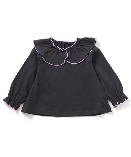 BREEZE（ブリーズ）の「【WEB限定】メローフリル衿Tシャツ（Tシャツ/カットソー・キッズ・ブラック/レッド/ライム/チャコール・140/130/120/110/100/90）」の12枚目の写真