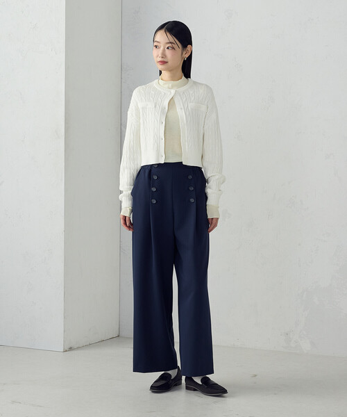 COMME CA ISM（コムサイズム）の「【宮城舞さん着用】シアー テレコ ハイネックカットソー（Tシャツ/カットソー・レディース・イエロー/ホワイト/グレー・X-LARGE/LARGE/MEDIUM/SMALL）」の8枚目の写真