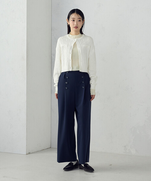 COMME CA ISM（コムサイズム）の「【宮城舞さん着用】シアー テレコ ハイネックカットソー（Tシャツ/カットソー・レディース・イエロー/ホワイト/グレー・X-LARGE/LARGE/MEDIUM/SMALL）」の9枚目の写真