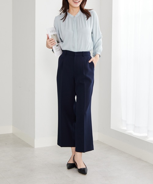 BELLUNA PLUS（ベルーナ）の「＜Ｃ／Ｓ＞センタータックワイドパンツ（その他パンツ・レディース・ネイビー/ベージュ・MEDIUM/LARGE/X-LARGE）」の9枚目の写真