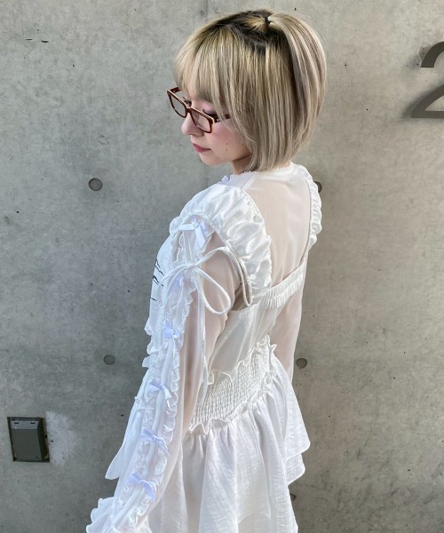 Candy Stripper(キャンディストリッパー)の「DARK CORE MINI ワンピース(ワンピース・レディース・ブラック/グレー/オフホワイト・FREE)」の5枚目の写真