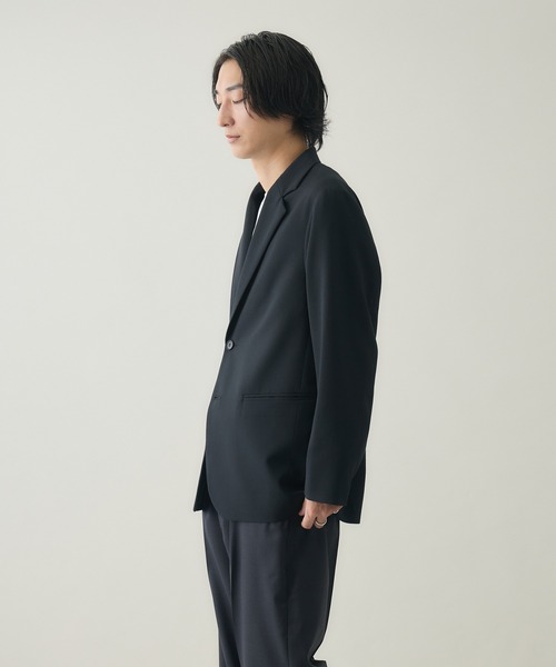 kuros'(クロス)の「【kuros’オリジナル】リラックスフィット シングルテーラードジャケット 日本製(テーラードジャケット・レディース・ブラック/チャコールグレー・MEDIUM/LARGE)」の11枚目の写真