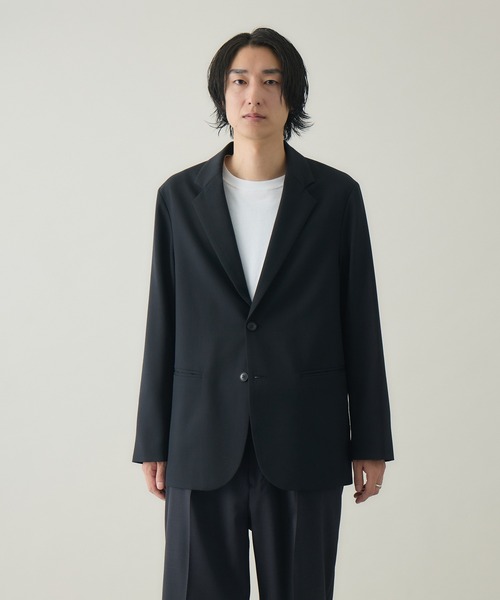 kuros'(クロス)の「【kuros’オリジナル】リラックスフィット シングルテーラードジャケット 日本製(テーラードジャケット・レディース・ブラック/チャコールグレー・MEDIUM/LARGE)」の14枚目の写真