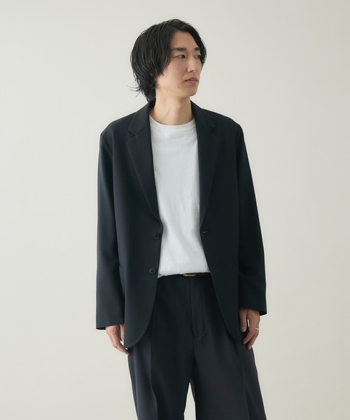 kuros'(クロス)の「【kuros’オリジナル】リラックスフィット シングルテーラードジャケット 日本製(テーラードジャケット・レディース・ブラック/チャコールグレー・MEDIUM/LARGE)」の10枚目の写真