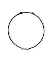 JBANS CLASSIC（ジェイバンスクラシック）の「サージカルステンレスゴールドボールポイント長さ調整結び目紐ブレスレット (C2101-AC769_BK)（ブレスレット）」