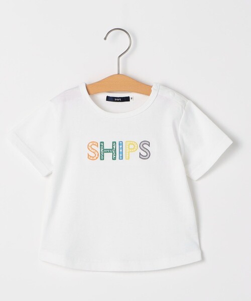 SHIPS（シップス）の「SHIPS KIDS:80～90cm / SHIPS 半袖 ロゴ Tシャツ（Tシャツ/カットソー・キッズ・オフホワイト/ホワイト系その他・80/90）」の2枚目の写真