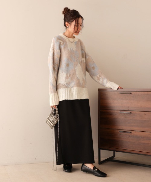 Bab(バブ)の「ニュアンス柄ケガキニットトップス(ニット/セーター・レディース・アイボリー/ピンク/グリーン・FREE)」の11枚目の写真