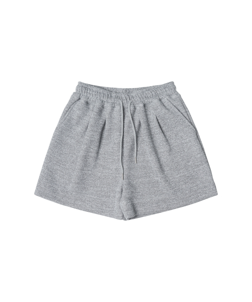 VANONE ATELIER（バノンアトリエ）の「P3186 ハウル ツーピンタック ショーツ_メランジェグレー（その他パンツ・レディース・その他・S/M）」の2枚目の写真